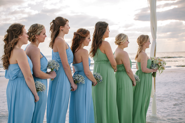 blue and green bridesmaid dresses Archives - Southern Weddings