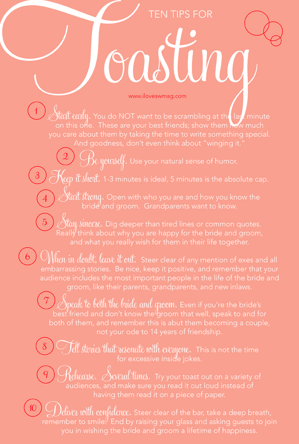 Ten Tips for Toasting1