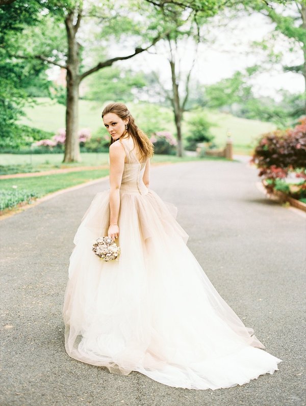 colored wedding gown Archives - Southern Weddings