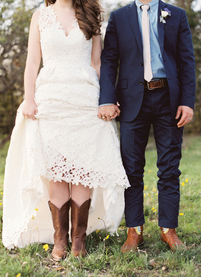 wedding with cowboy boots