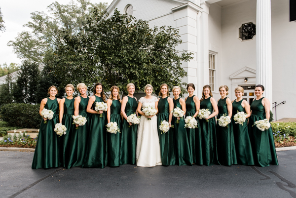  dark  green  bridesmaid  dresses 